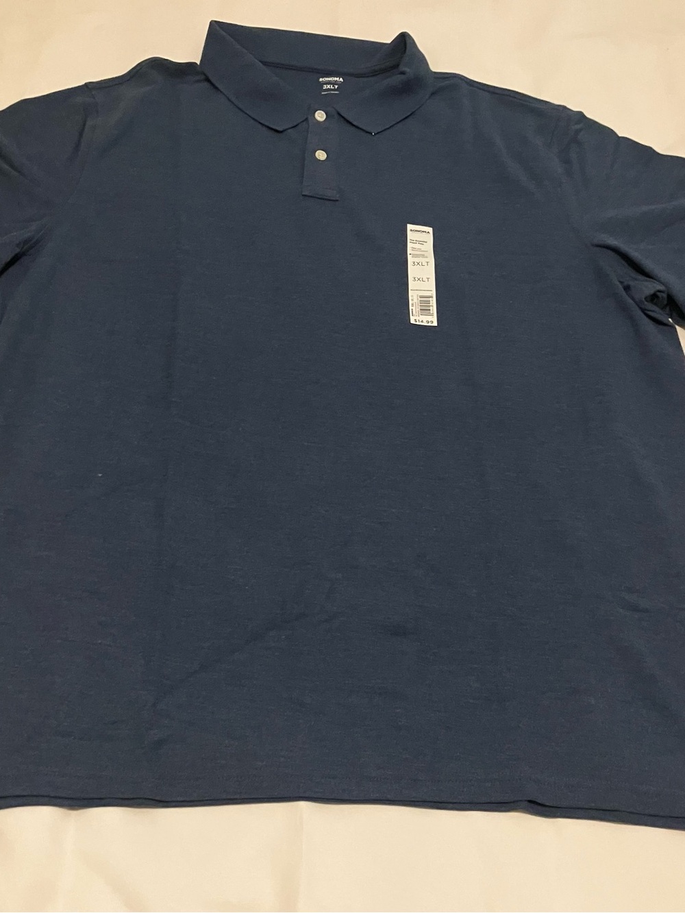 Sonoma Men's Polo Shirt - Navy Blue Brand New Tags On!